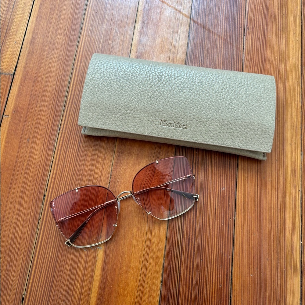 MaxMara Red and Gold Women's Glasses